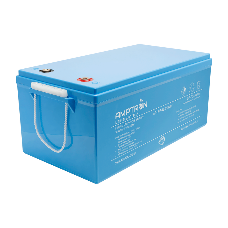 AMPTRON 48V 75Ah/75A Continuous discharge Lithium LiFePo4 battery