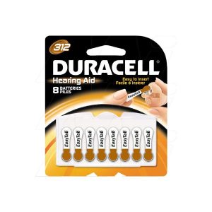 DURACELL HEARING AID BATTERY 312 8 PACK BROWN