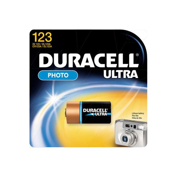 DURACELL ULTRA LITHIUM DL123A 3V 1 PACK BATTERY