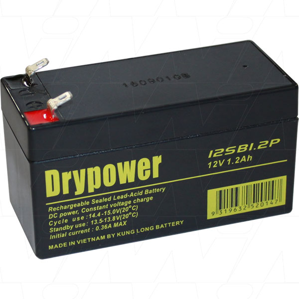 DRYPOWER 12V 1.2AH SLA BATTERY 12SB1.2P
