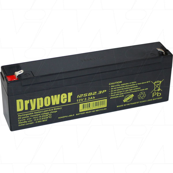 DRYPOWER BATTERY 12V 2.3AH 12SB2.3P
