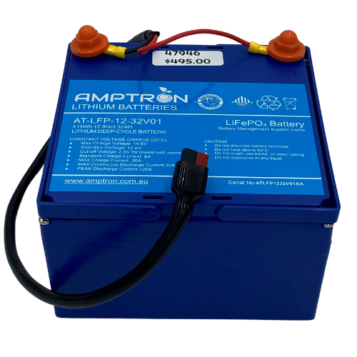 Amptron-12V-32AH-LiFePO4-Battery-1.png - Batteries Plus AMPTRON 12V 32AH LiFePO4 LITHIUM BATTERY 2