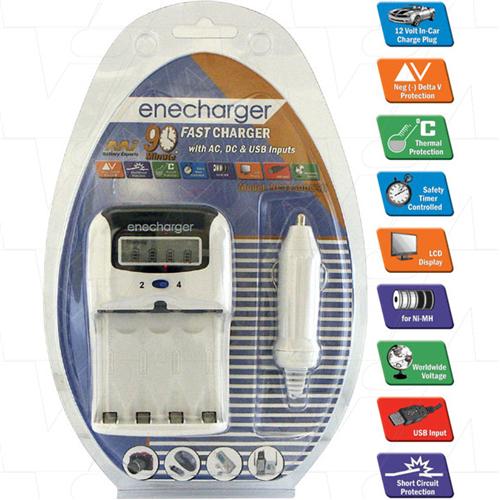 ENECHARGER BATTERY CHARGER AA AAA AC / DC / USB INPUT