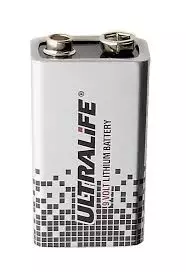 ULTRALIFE 9V LITHIUM U9VL-J SMOKE DETECTOR BATTERY