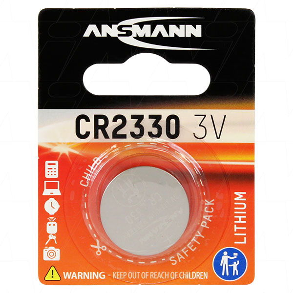 1516-0009 CR2330-BP14201 - Batteries Plus ANSMANN CR2330 3V COIN CELL BATTERY